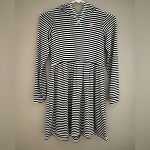 Billabong NWOT black white striped hooded dress girl’s size M